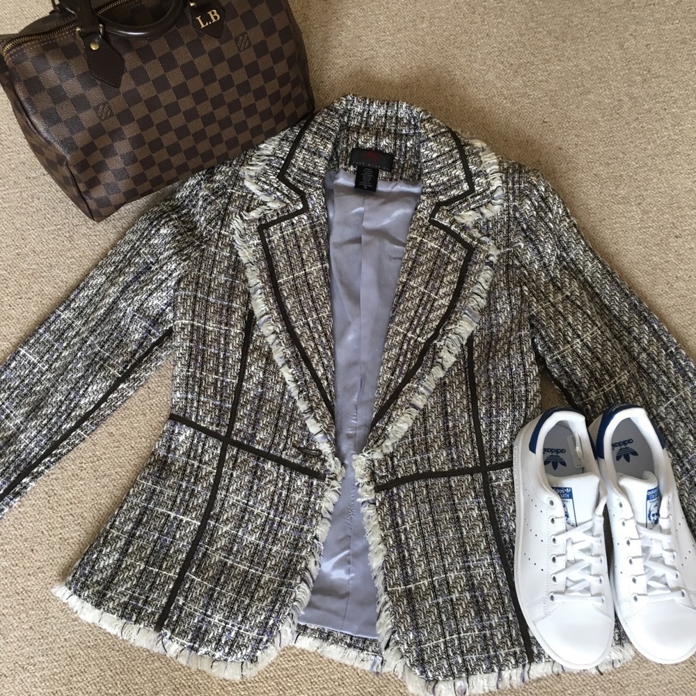 True Meaning Tweeted Blazer Jacket Size M
